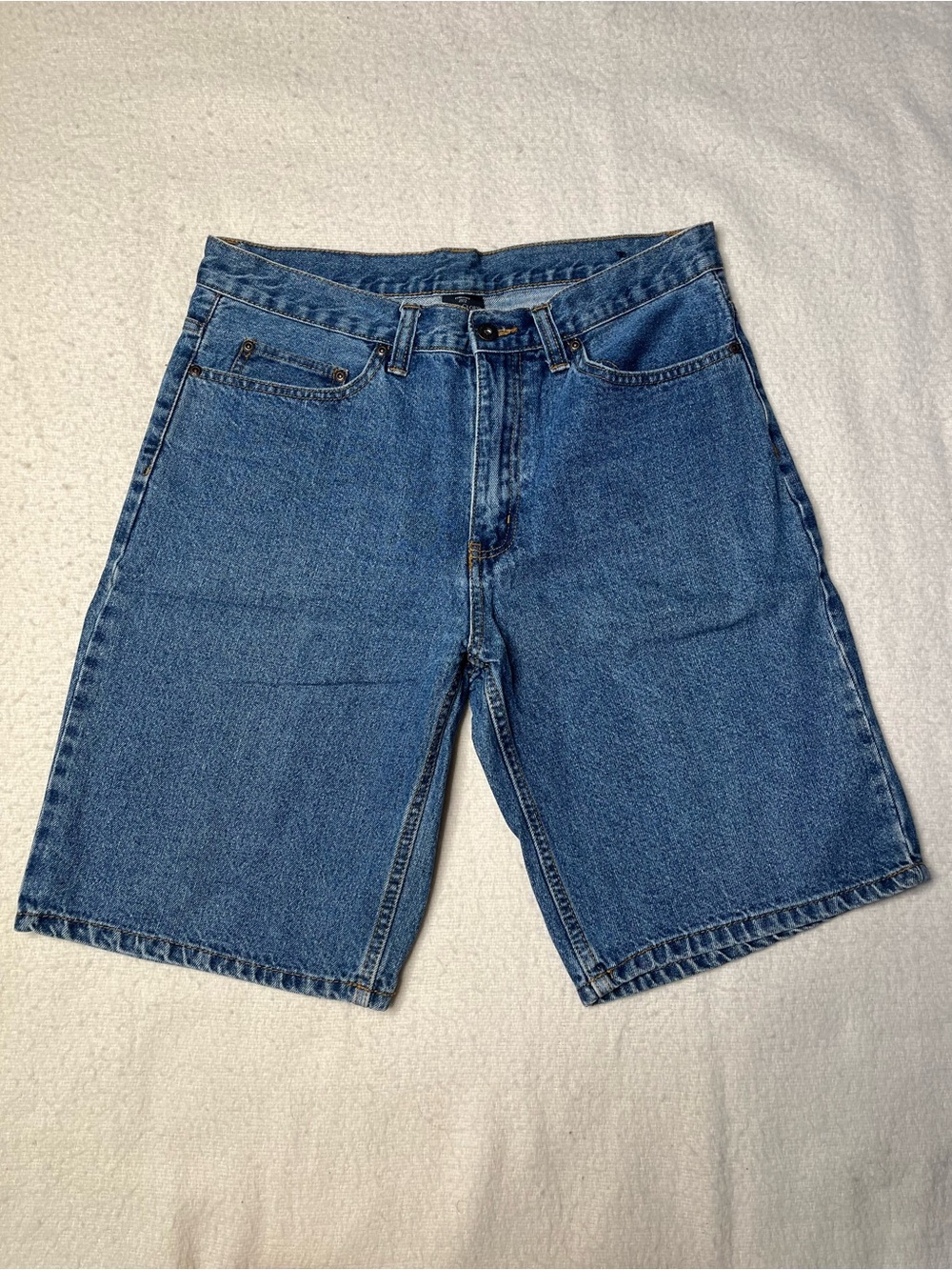 Vintage Faded Glory Blue Cotton Denim Jean Summer Shorts Mens 32 90s 00s Y2K Vtg